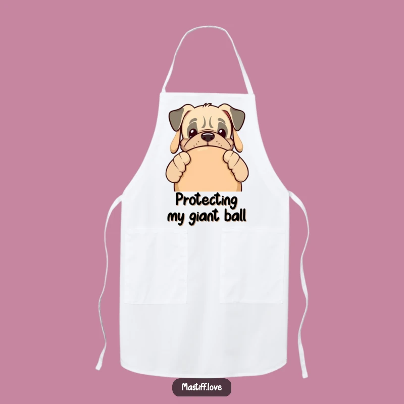 Funny Kawaii Mastiff Apron - Kitchen Fun, Chef's Hilarious Companion