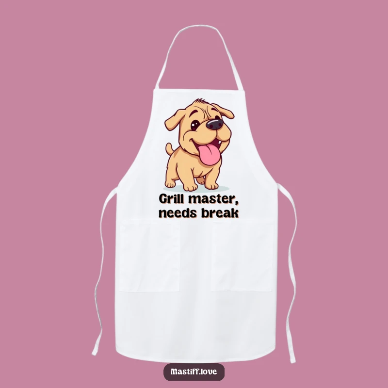 Funny Mastiff Happy Panting Apron - Kitchen Humor Dog Lover Funny Gift