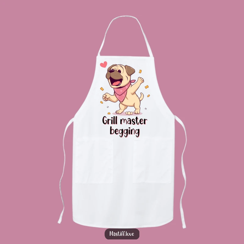 Funny Mastiff Treat Apron: Cook with Excitement, Featuring an Energetic Jumper - A Fun Gift!