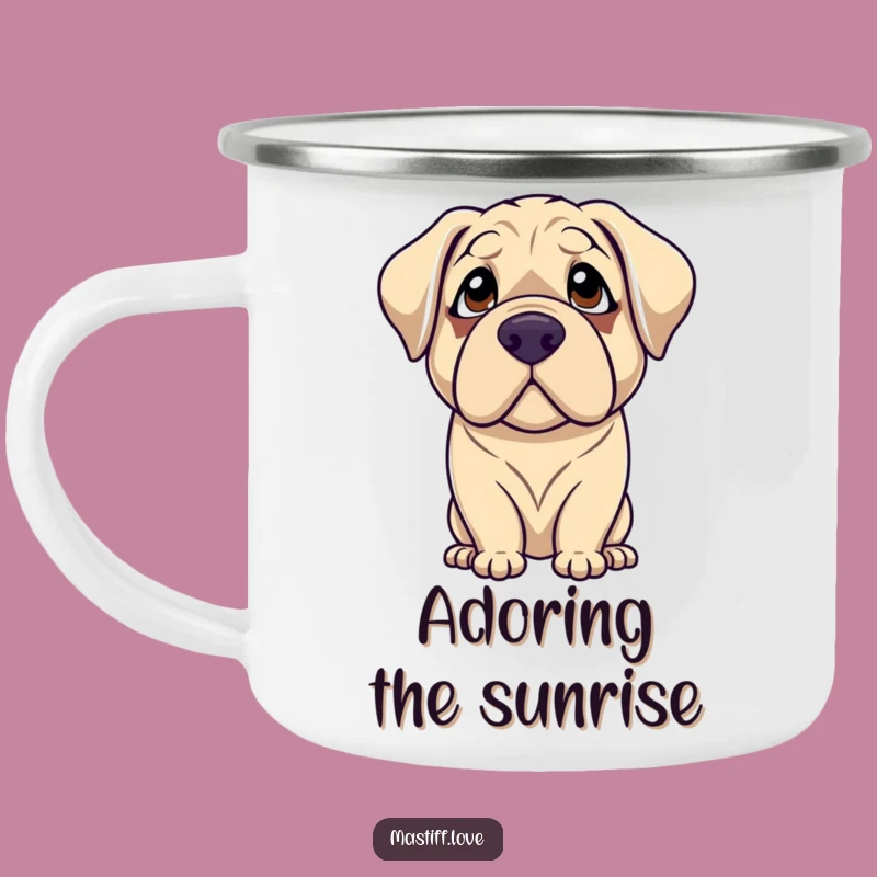 Funny Mastiff Camping Mug: Gentle Love & Hilarious Outdoor Companion