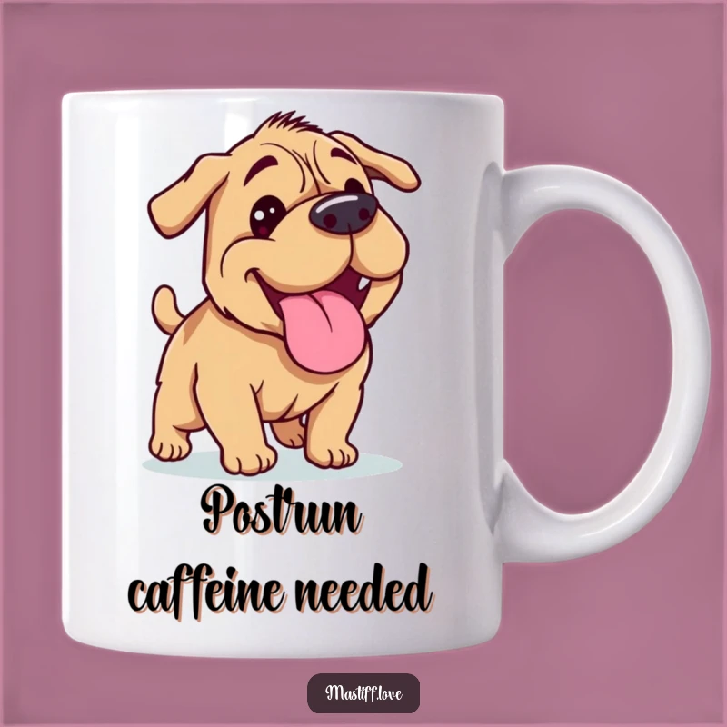 Funny Mastiff Panting Happy Mug - After Run Tongue Out Dog Lover Funny Gift