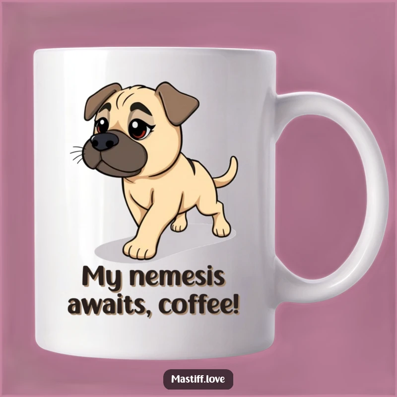 Funny Mastiff Shadow Chaser Mug - Perfect Humorous Gift for Dog Lovers