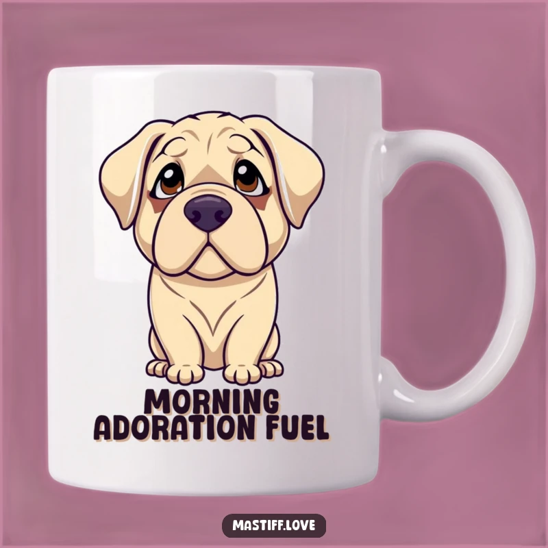 Funny Mastiff Adoration Mug: Gentle Giant's Loving Gaze, Perfect Gift