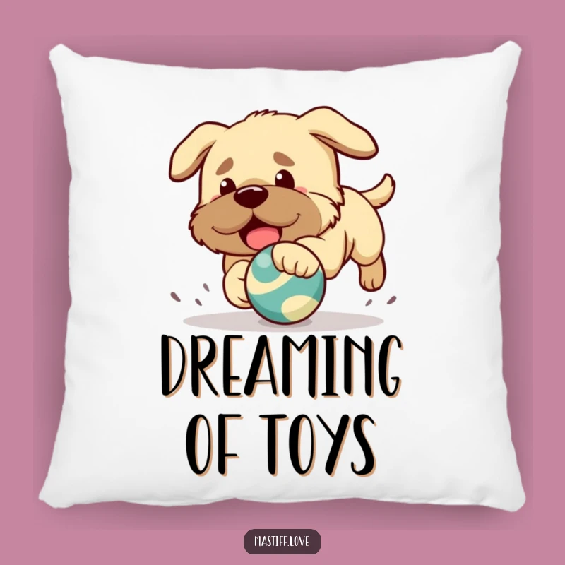 Funny Mastiff Pillow: Cuddle Kawaii Puppy Joy, Toy Chase Comfort, Gift