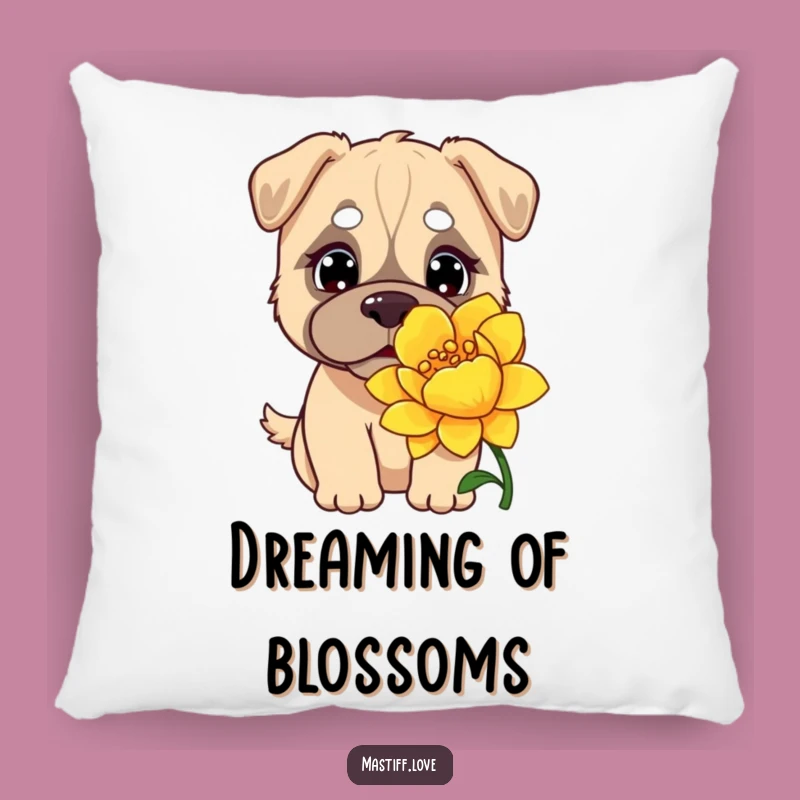 Funny Kawaii Mastiff Pillow: Curious Sniffer, Cozy Humorous Throw Pillow Gift
