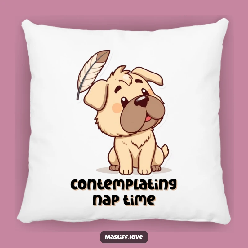 Funny Mastiff Feather Pillow: Snuggle with Curiosity, The Ultimate Comfy Funny Gift!