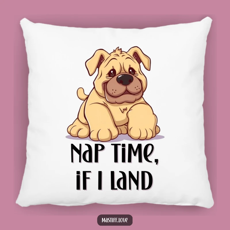 Funny Mastiff Pillow - Comfy & Hilarious Tripping Dog Accent for Cozy Fun!