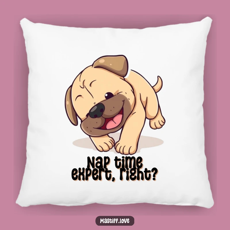 Funny Mastiff Puppy Tumble Pillow - Cozy Cute Dog Lover Funny Gift