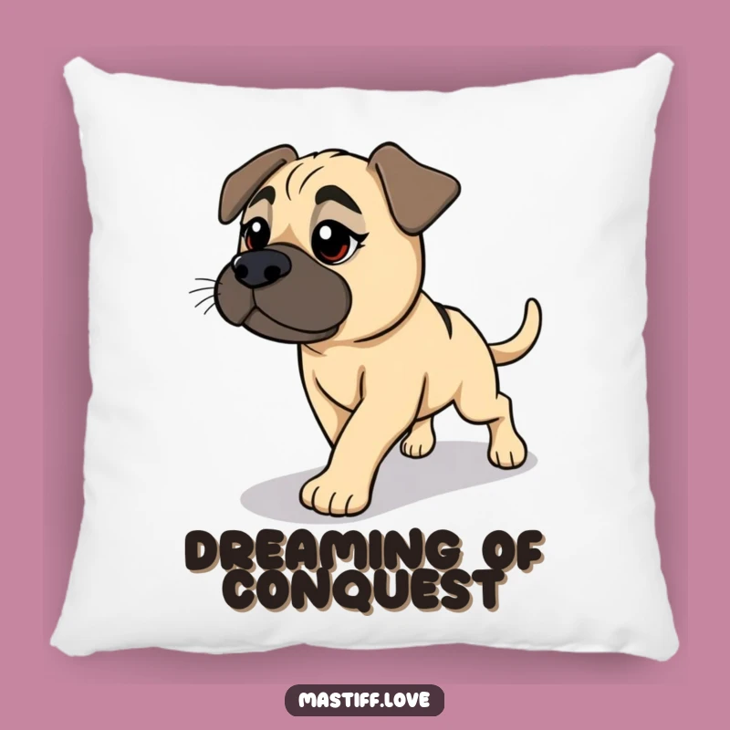 Funny Mastiff Shadow Chase Pillow - Comfy & Hilarious Home Decor
