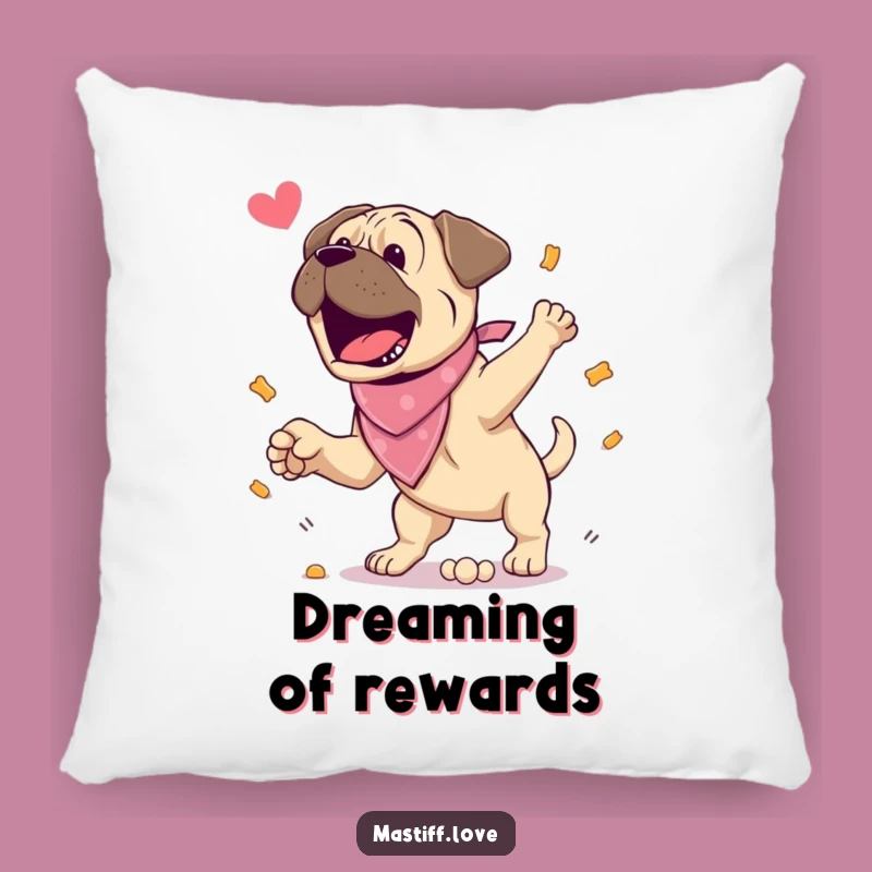 Funny Mastiff Treat Pillow: Snuggle with an Excited Jumper, The Ultimate Comfy Funny Gift!
