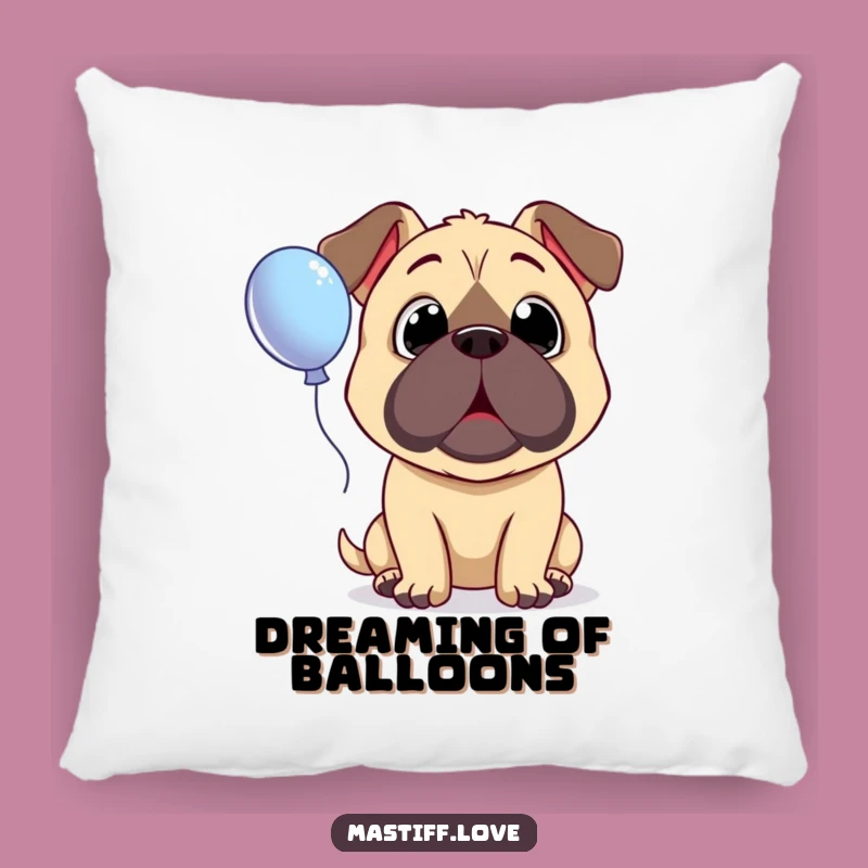 Funny Surprised Mastiff Pillow - Comfy & Innocent Dog Accent!