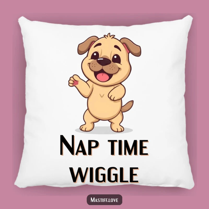 Funny Mastiff Dance Pillow: Silly Wiggle, Humorous Decor