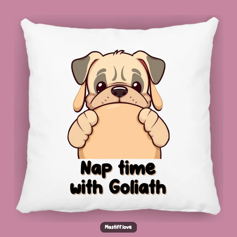 Funny Kawaii Mastiff Pillow - Cuddle Buddy, Hilarious Home Accent
