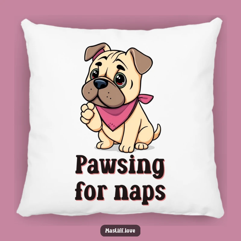 Funny Kawaii Mastiff Pillow: Paw Offer Comfort, Cozy Humorous Decor