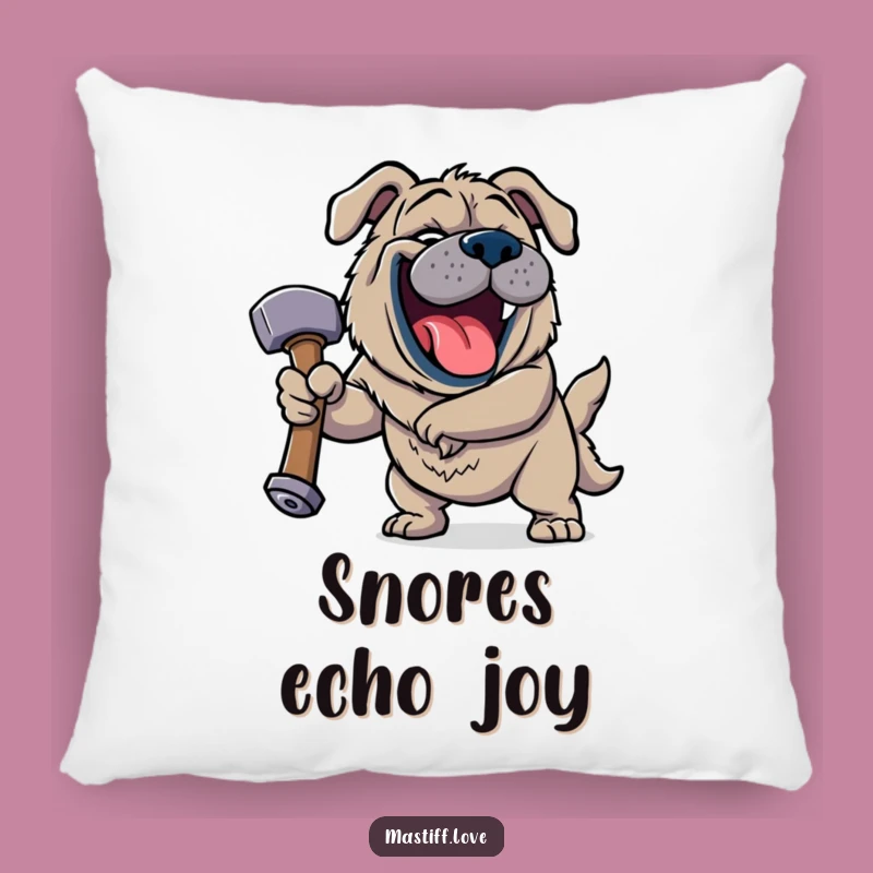 Funny Jovial Mastiff Pillow - Comfy & Hilarious Laughing Dog Accent!
