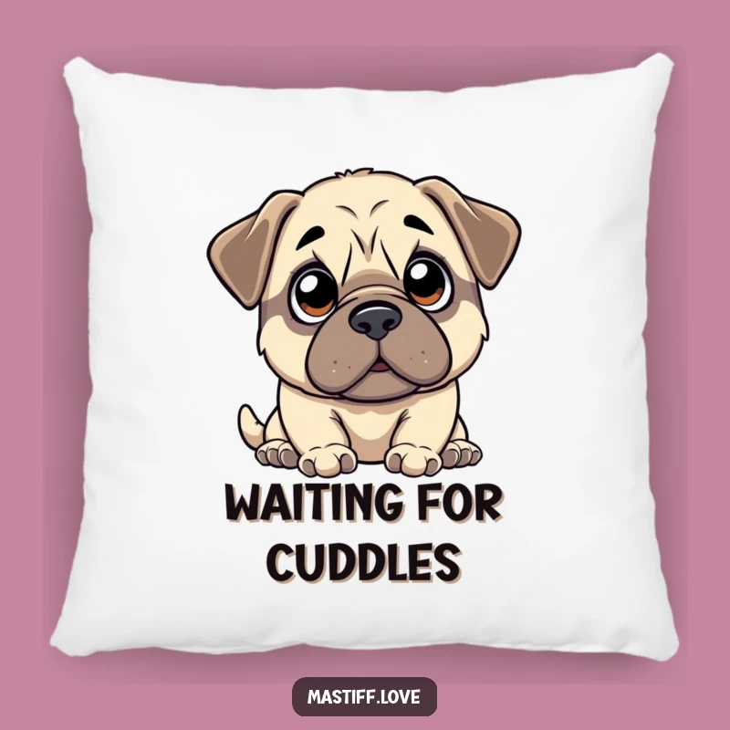 Funny Kawaii Mastiff Pillow: Innocent Gaze Cuteness, Cozy Funny Gift