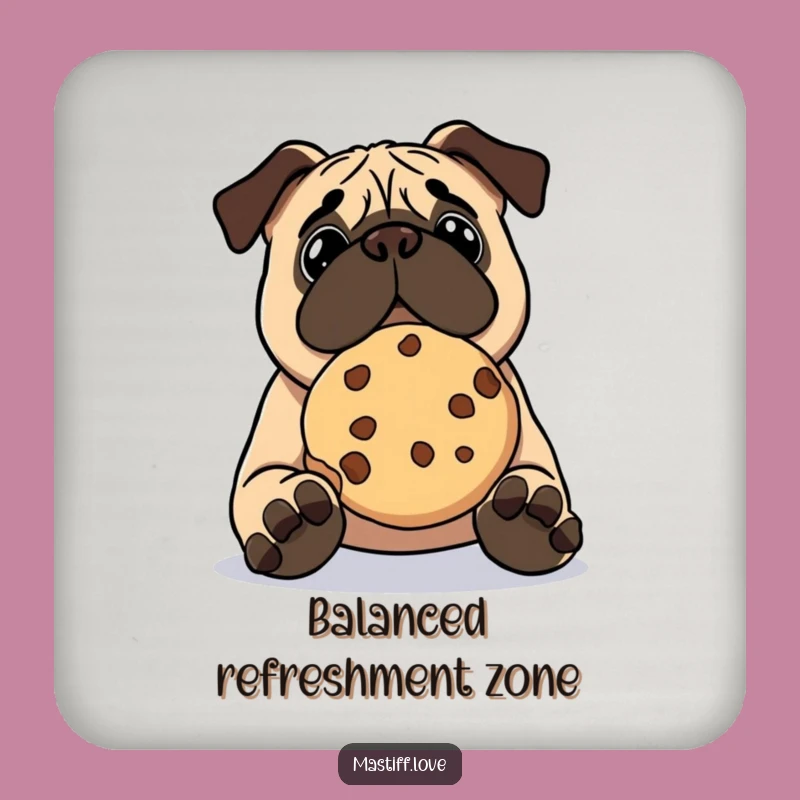 Funny Kawaii Mastiff Cookie Coaster: Protect Surfaces with Canine Charm