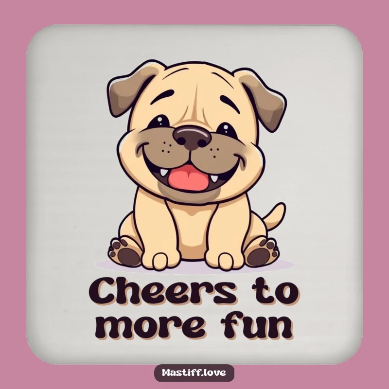 Funny Playful Mastiff Bowing Coaster - Protect Surfaces with Humor