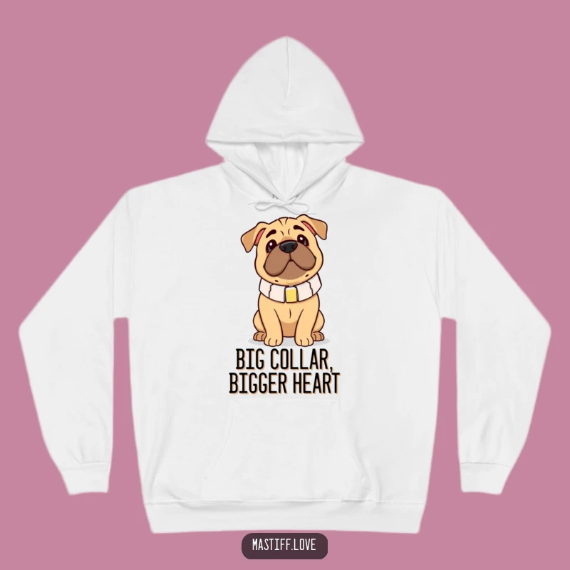 Cozy Clumsy Mastiff Oversized Collar Hoodie - Warm & Funny Gift