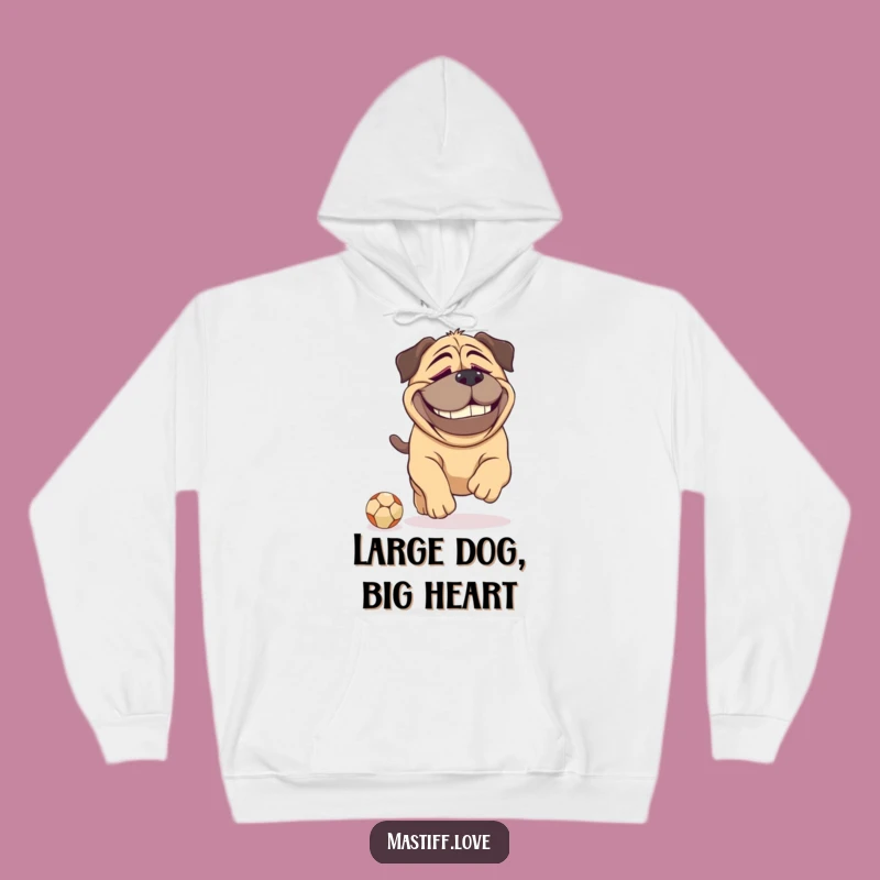 Funny Big Mastiff Dopey Chase Hoodie - Cozy & Hilarious Dog Lover Gift