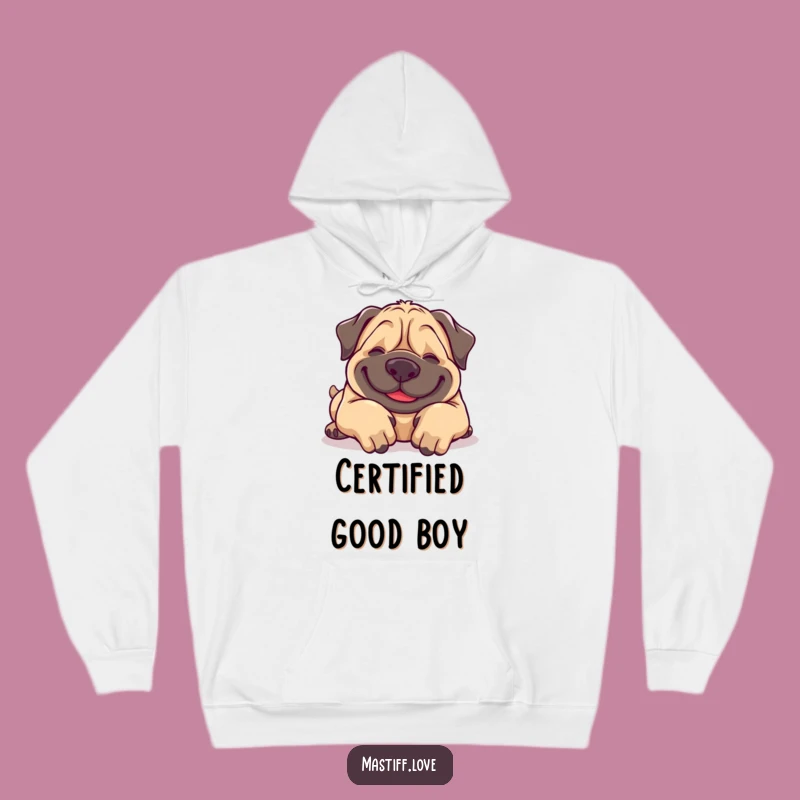 Funny Giggling Mastiff Hoodie: Cozy Dog Rolling for Belly Rubs - Warm Gift