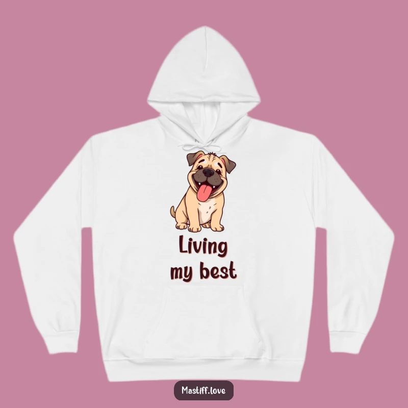 Funny Happy Mastiff Hoodie: Cozy Comfort with a Joyful Dog Design