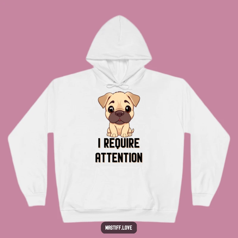Funny Mastiff Puppy Head Tilt Hoodie - Cozy Curious Dog Lover Funny Gift