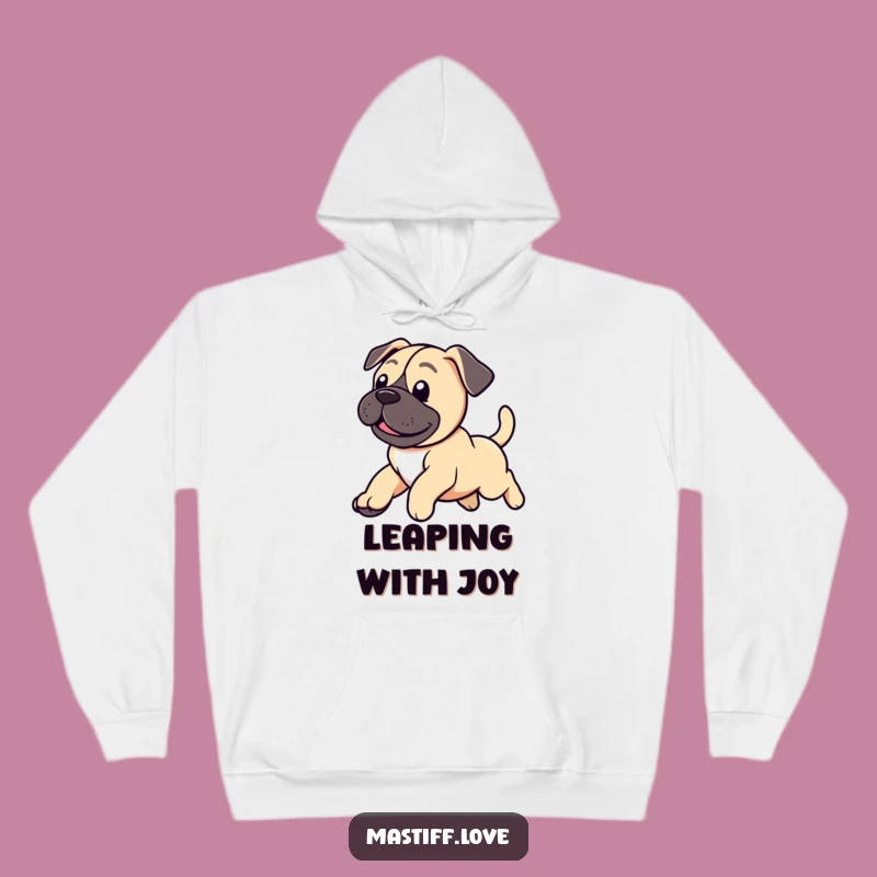 Cozy Funny Mastiff Hoodie: Warm Pup Hugs with Wagging Tail Design, Gift