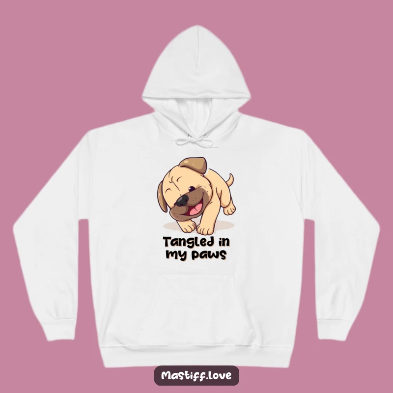 Funny Mastiff Puppy Tumble Hoodie - Cozy & Cute Dog Lover Funny Gift