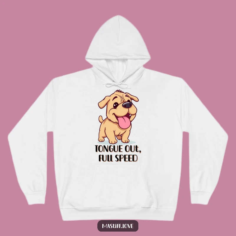 Funny Mastiff Happy Panting Hoodie - Cozy Dog Lover Gift Funny Gift