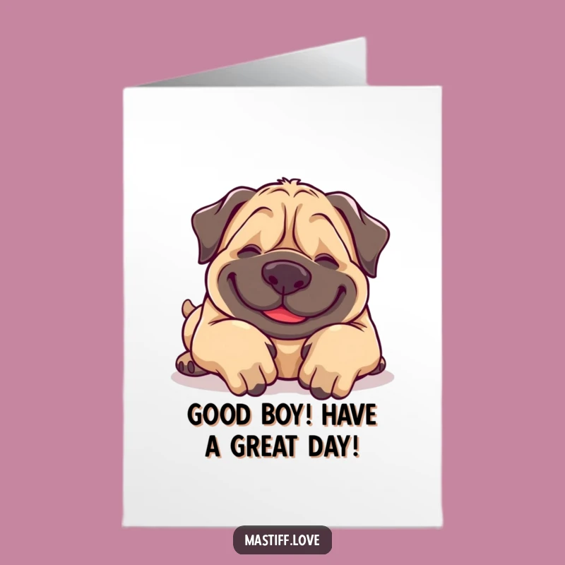Free Printable Birthday Card: Giggling Mastiff Belly Rubs for a Hilarious Birthday Gift