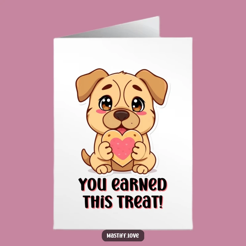 Free Printable Mastiff Cookie Card: Funny Congrats Gift for Dog Lovers
