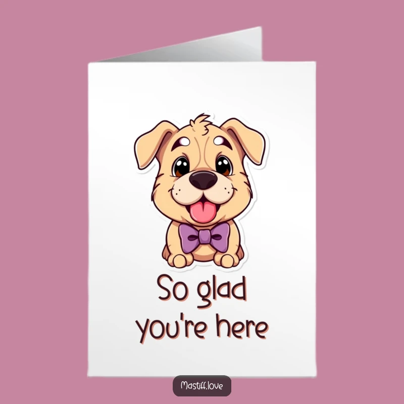 Free Printable Thank You Card: Bowtie Mastiff Thanks, DIY Gift