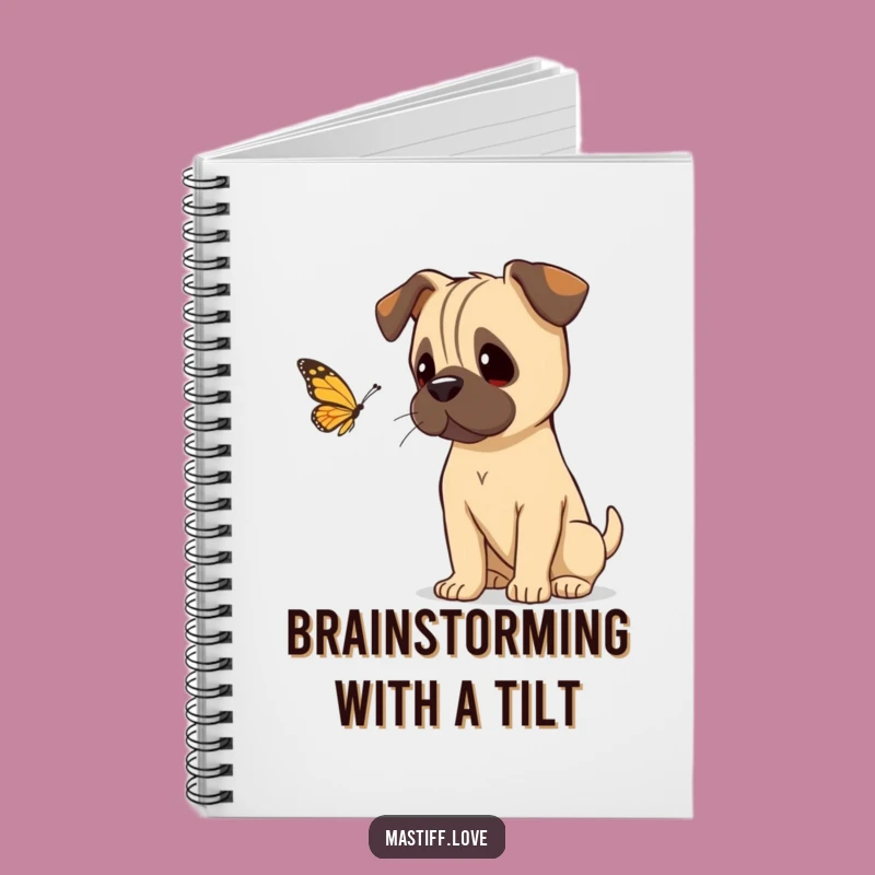 Funny Mastiff Curious Notebook - Head Tilt - Jot Down Observations