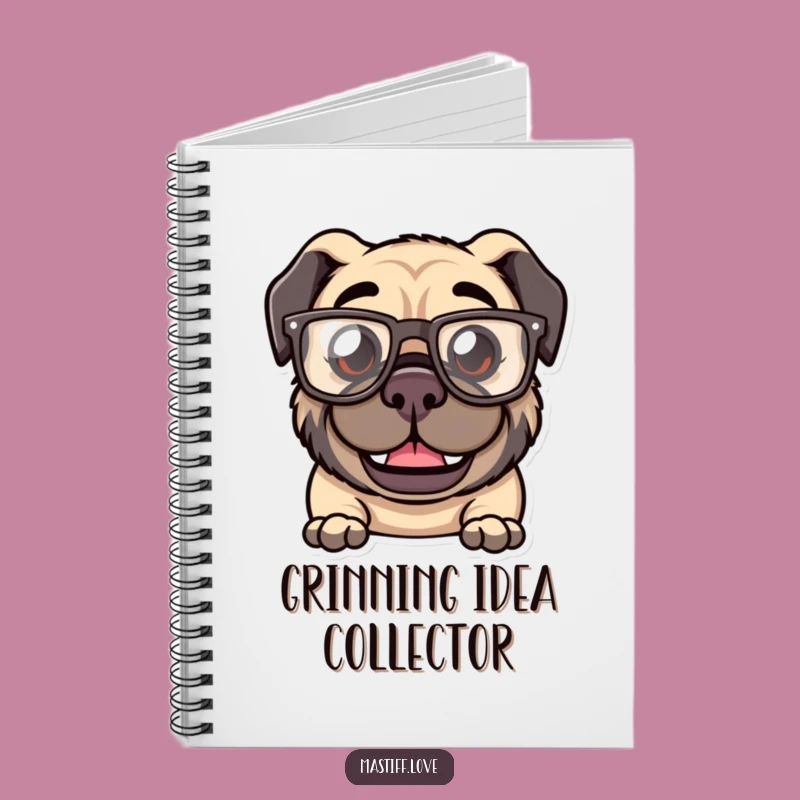 Funny Kawaii Mastiff Glasses Notebook: Goofy Grin, Perfect for Ideas
