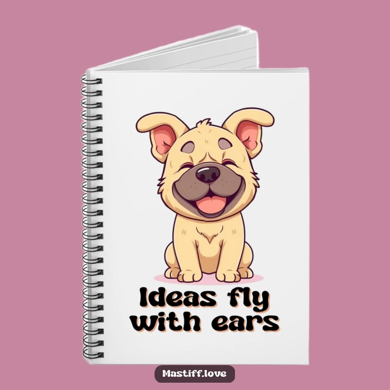 Funny Kawaii Mastiff Notebook: Floppy Ears, Big Ideas, Adorable Funny Gift