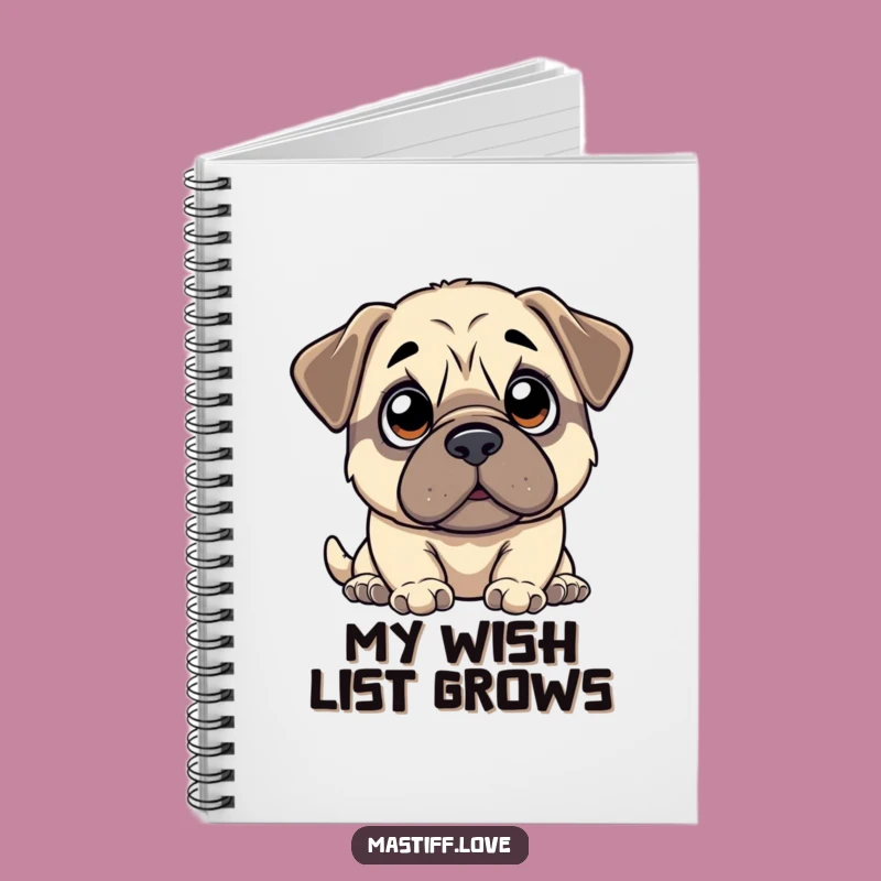 Funny Kawaii Mastiff Notebook: Innocent Eyes, Big Dreams, Adorable Funny Gift