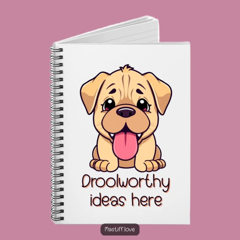 Funny Kawaii Mastiff Notebook: Joyful Puppy Pages, Perfect Humorous Gift