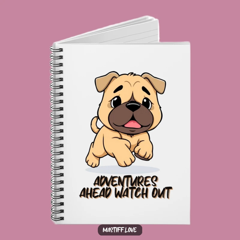 Funny Mastiff Tripping Notebook: Journal Big Paw Dog Running Diary Gift
