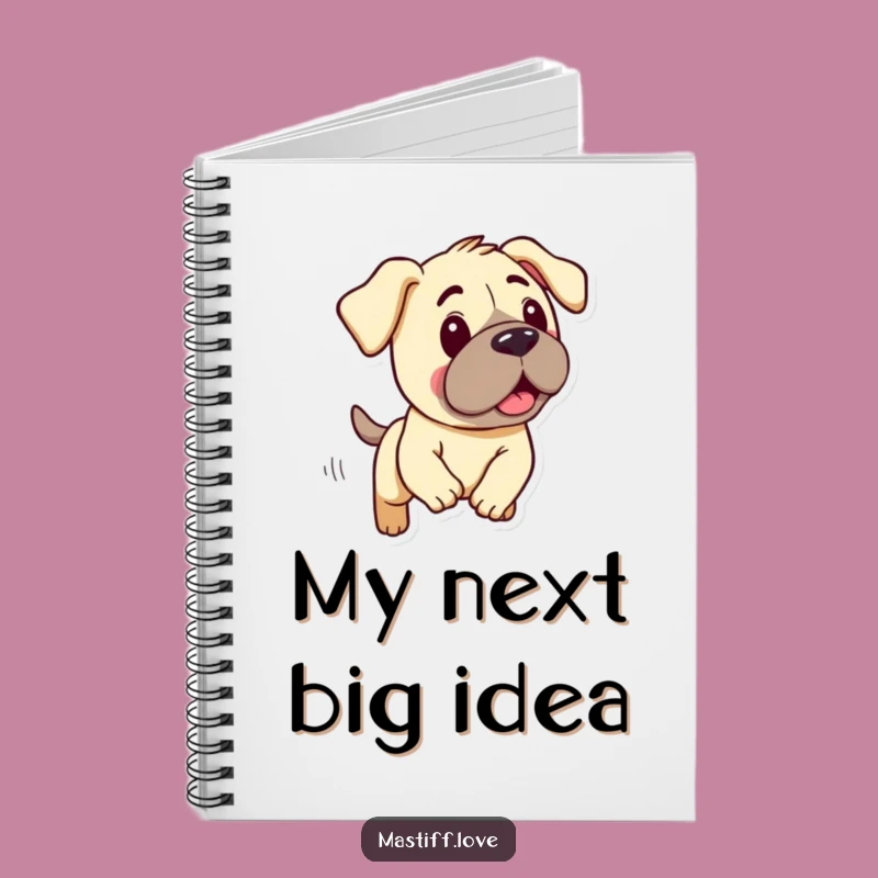 Funny Mastiff Notebook: Kawaii Droopy Dog Chase Journal