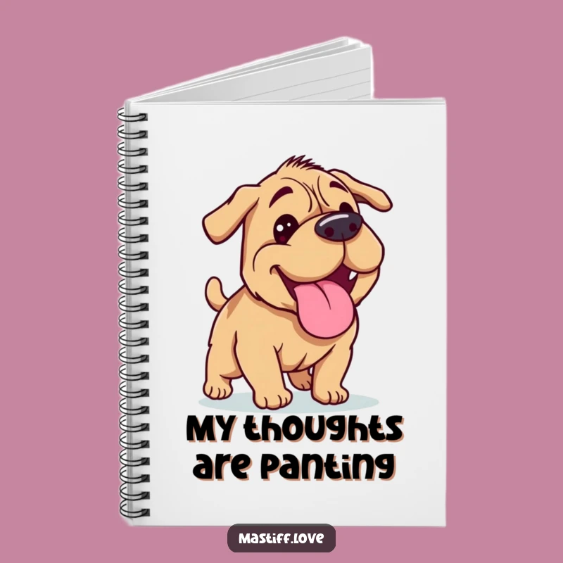 Funny Mastiff Happy Panting Notebook - Dog Journal Funny Gift