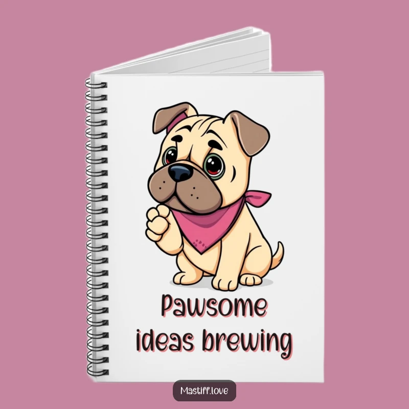 Funny Kawaii Mastiff Notebook: Paw Offer Pages, Perfect Humorous Gift
