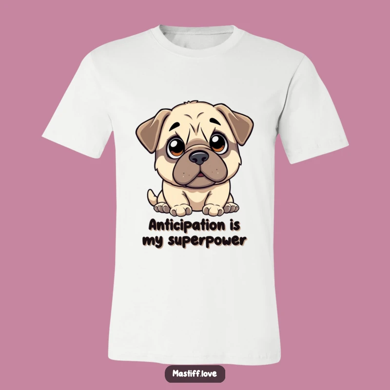 Funny Kawaii Mastiff T-Shirt: Innocent Gaze, Hilarious Dog Lover Tee