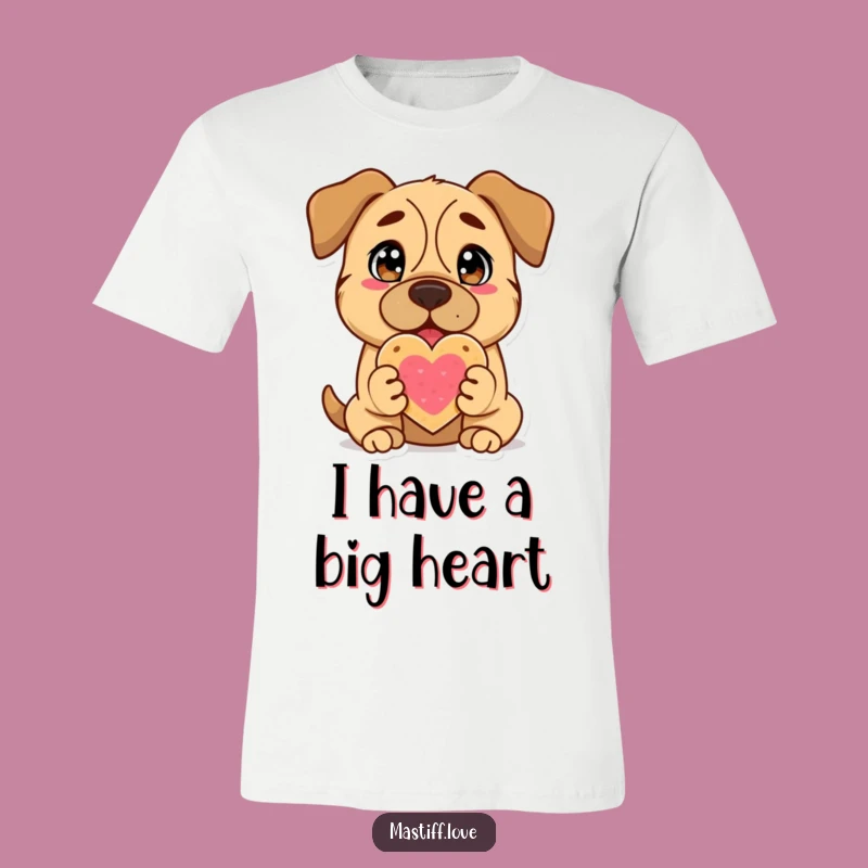 Funny Mastiff Heart Cookie T-Shirt: Adorable Dog Lover Tee, Perfect Funny Gift