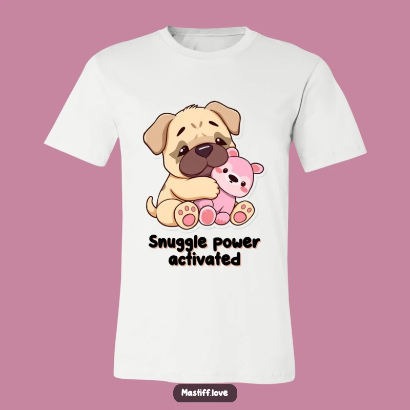 Funny Mastiff Snuggle T-Shirt: Tiny Dog Hugging Toy, The Ultimate Sweet Funny Gift!