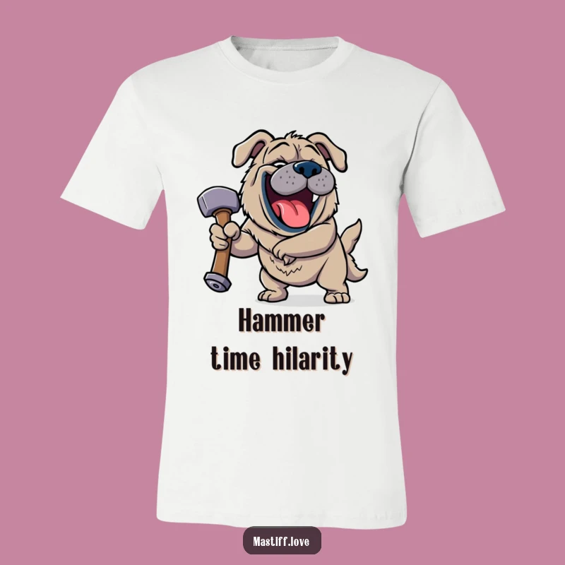 Funny Jovial Mastiff T-Shirt - Hilarious Laughing Dog Apparel with Squeaky Hammer!
