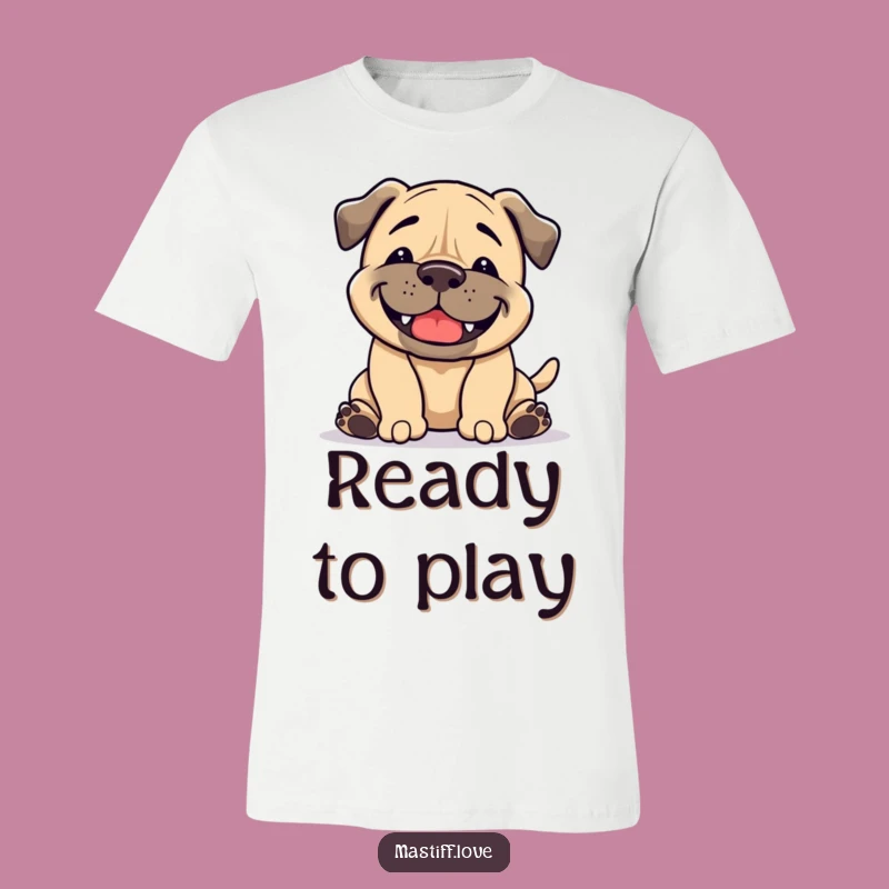 Funny Playful Mastiff Bowing T-Shirt - Humorous Dog Apparel