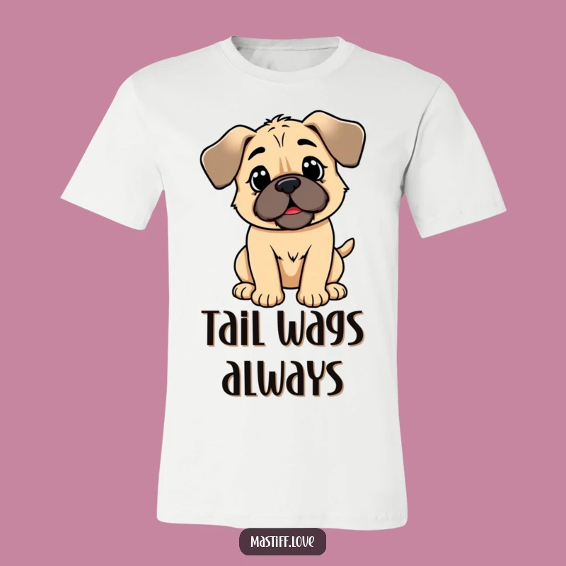 Funny Kawaii Mastiff Wagging Tail T-Shirt: Wear Your Happiness Loudly!