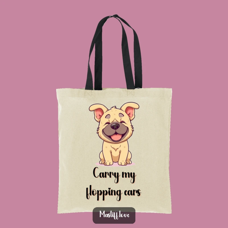 Funny Kawaii Mastiff Tote Bag: Carry Joyful Floppy Ears, Practical Funny Gift