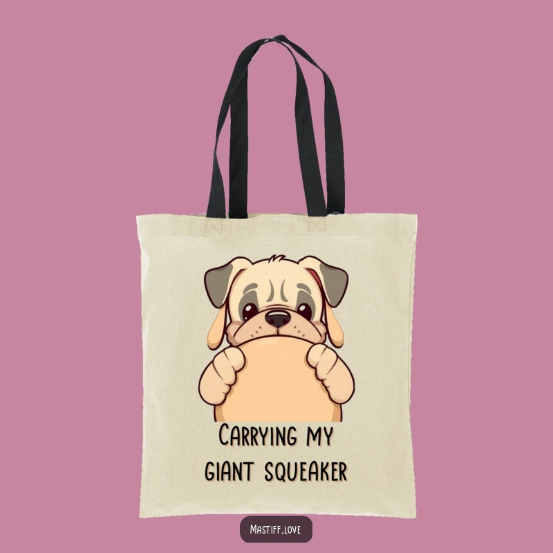 Funny Kawaii Mastiff Tote Bag - Big Toy Energy, Durable & Hilarious Carry-All